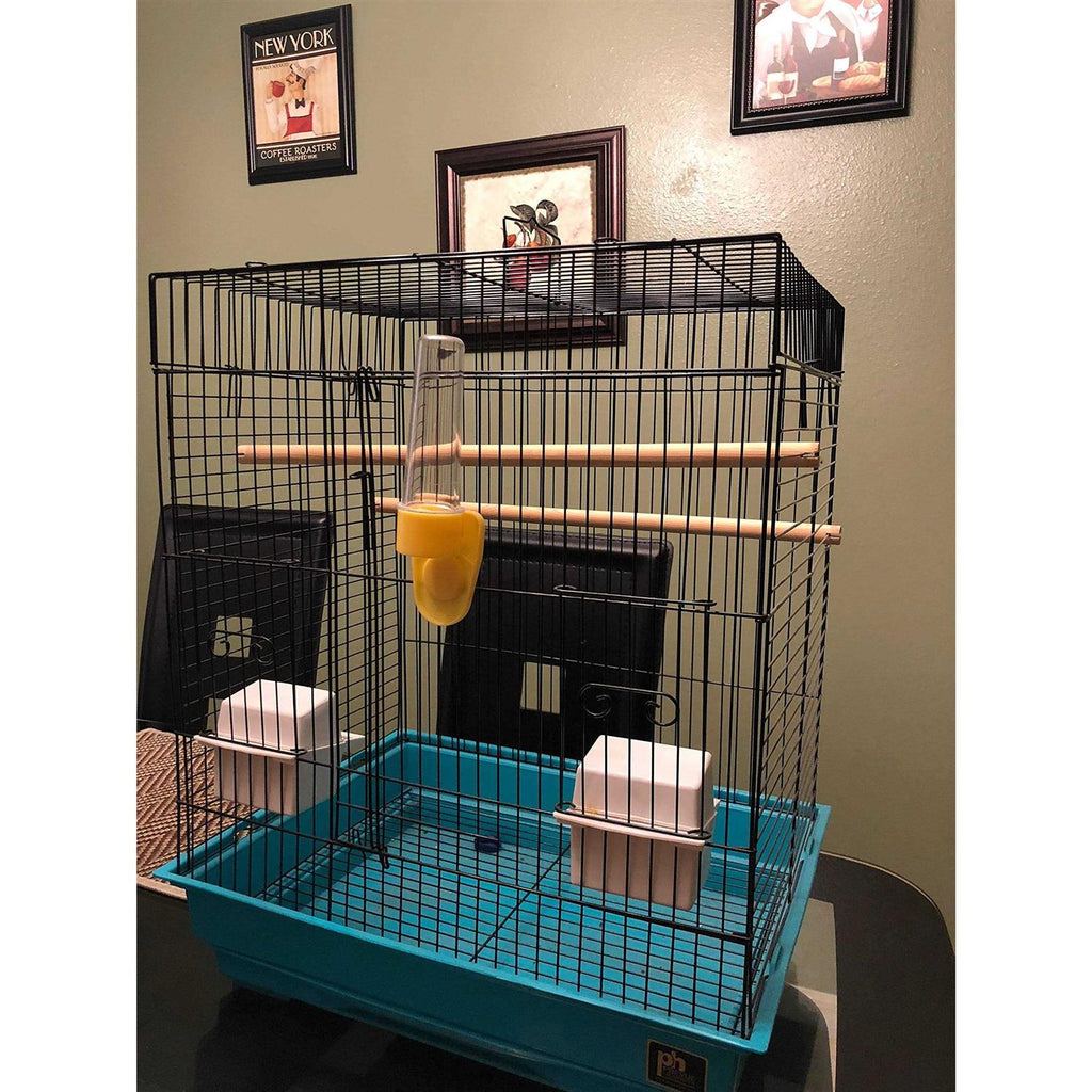 Square Top Parakeet Cage 16.5 L x 11.8 W x 22 H X503863