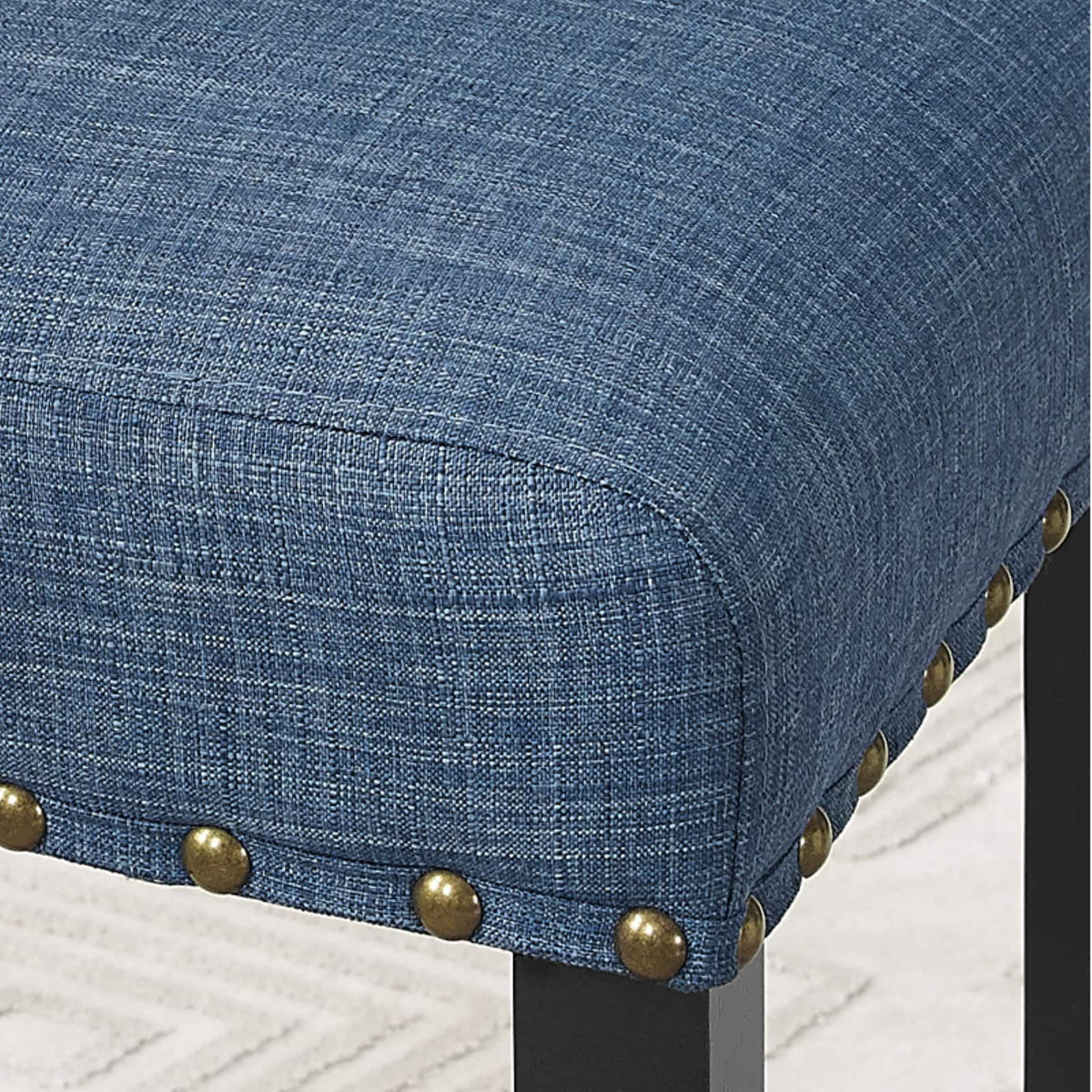 Gray Fabric Solid Rubberwood Counter Height Stool Set of 2 M9625