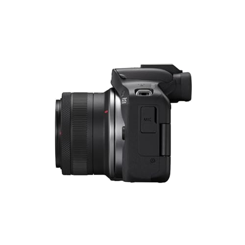 Black Mirrorless Camera and 18-45mm Lens with 128GB SD Card and Gadget Bag B493096