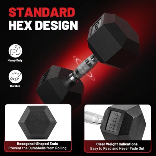 2.5-125lb Rubber Encased Dumbbell Set K3621
