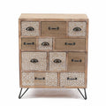 Natural Wood 11-Drawer Apothecary Chest Q376
