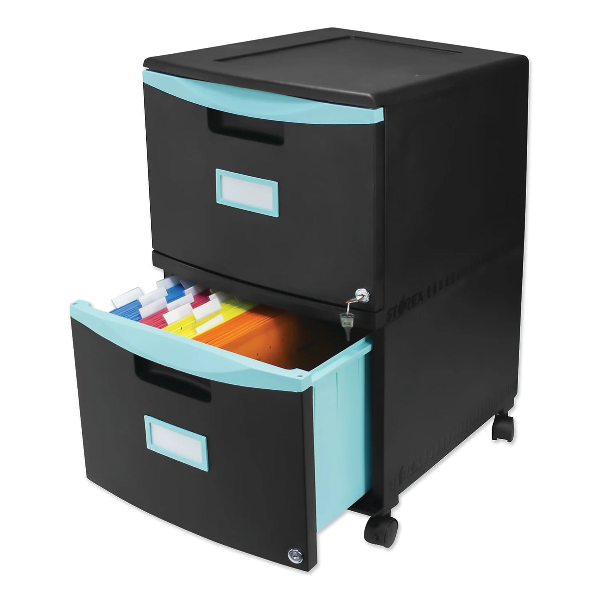 2-Drawer Mobile File Cabinet, Black H91150