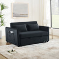 Black Velvet Convertible Sofa Bed R24177