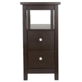Chairside End Table with 2 Drawer and Shelf V31360