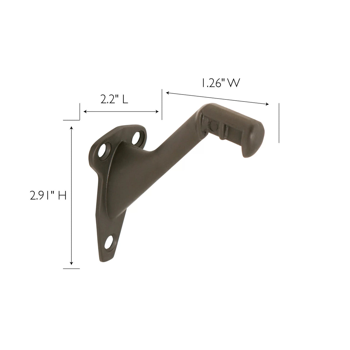 Oil-Rubbed Bronze Zinc Handrail Bracket, 5-Pack W482498