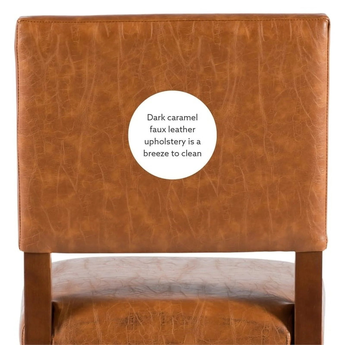 24" Faux Leather & Wood Counter Stool Q90095