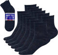 Non-binding Loose Fit Navy Ankle Socks 6 Pairs C7465