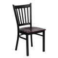 Black Vertical Back Metal Restaurant Chair I882