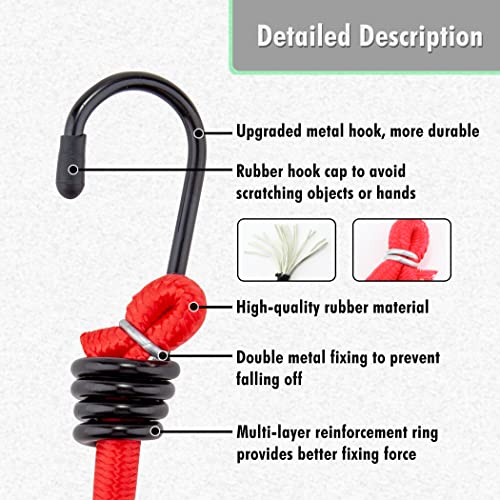32 Piece Bungee Cords Assortment with Hooks R377647