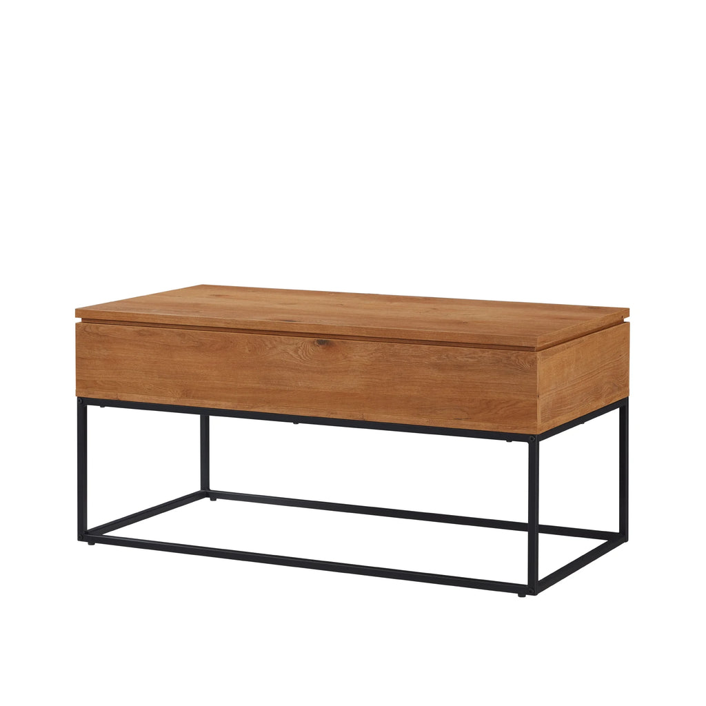 Modern Wood and Metal Lift-Top Coffee Table E406