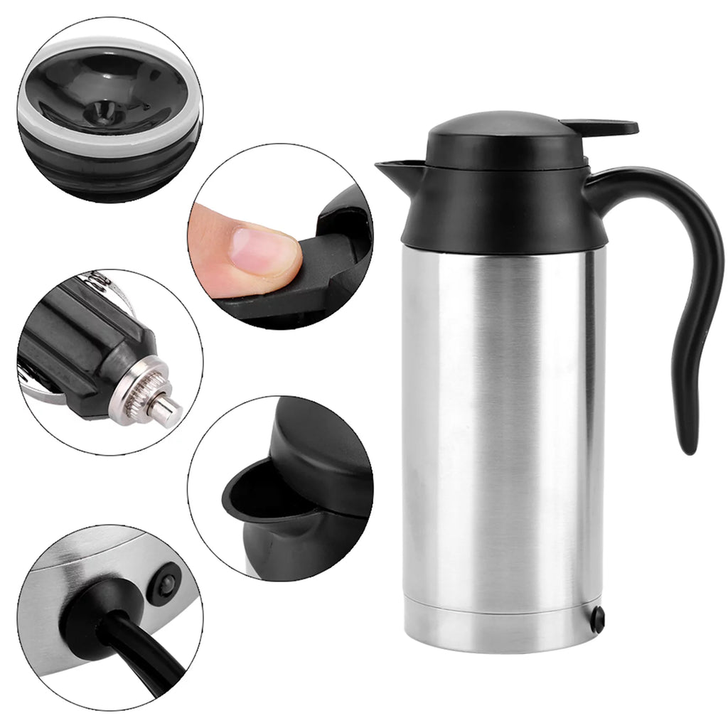 Portable 750ml 24V Travel Car Kettle Water Heater Bottle N416