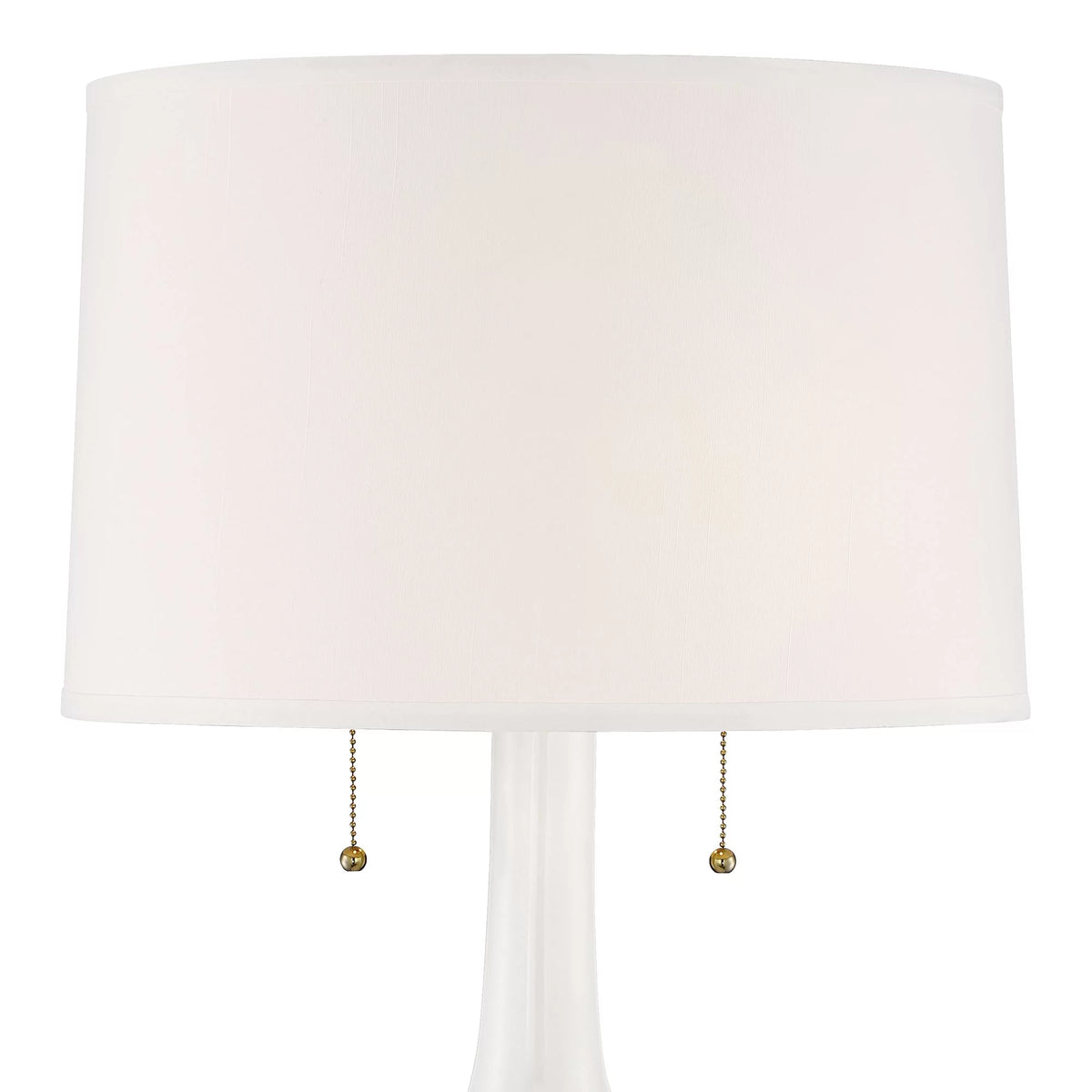 Table Lamp with White Floral Ceramic Drum Shade Y510
