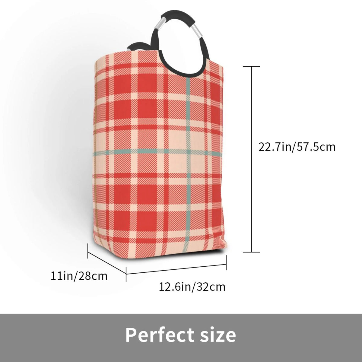 50L Large Rectangular Laundry Hamper with Aluminum Handles D249