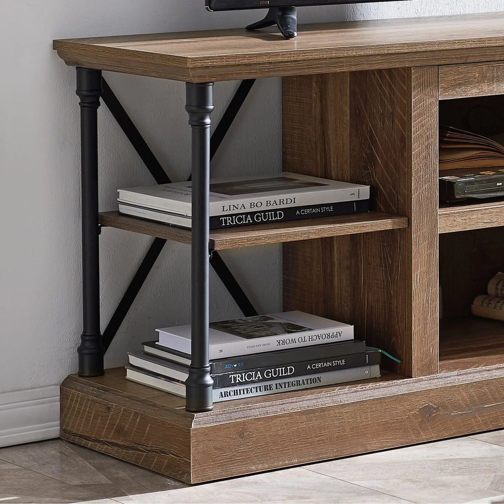 Media Console in Rough Sawn Birch Finish N231822
