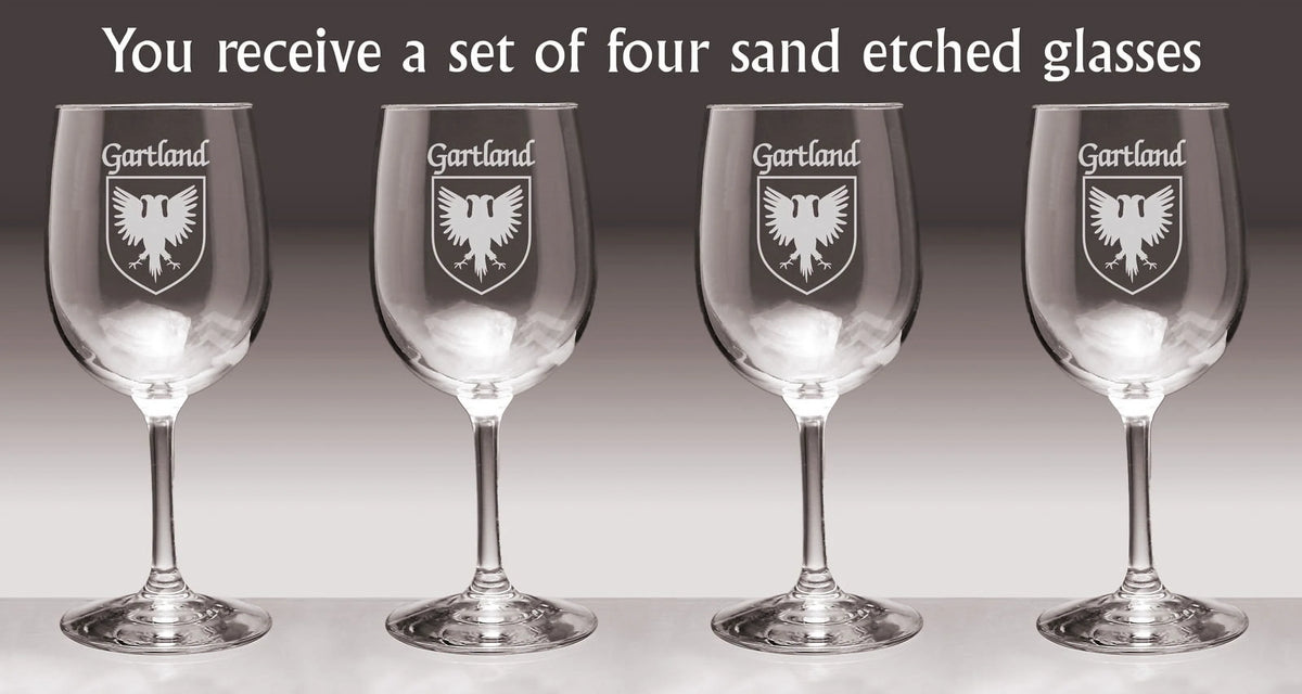 Irish Coat of Arms Wine Glasses Set of 4 B857475