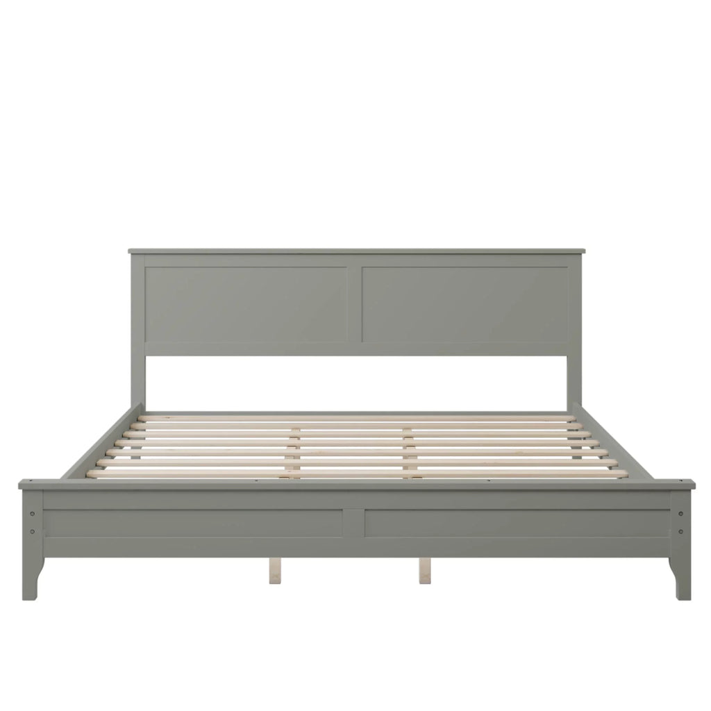 Solid Wood King Platform Bed S999