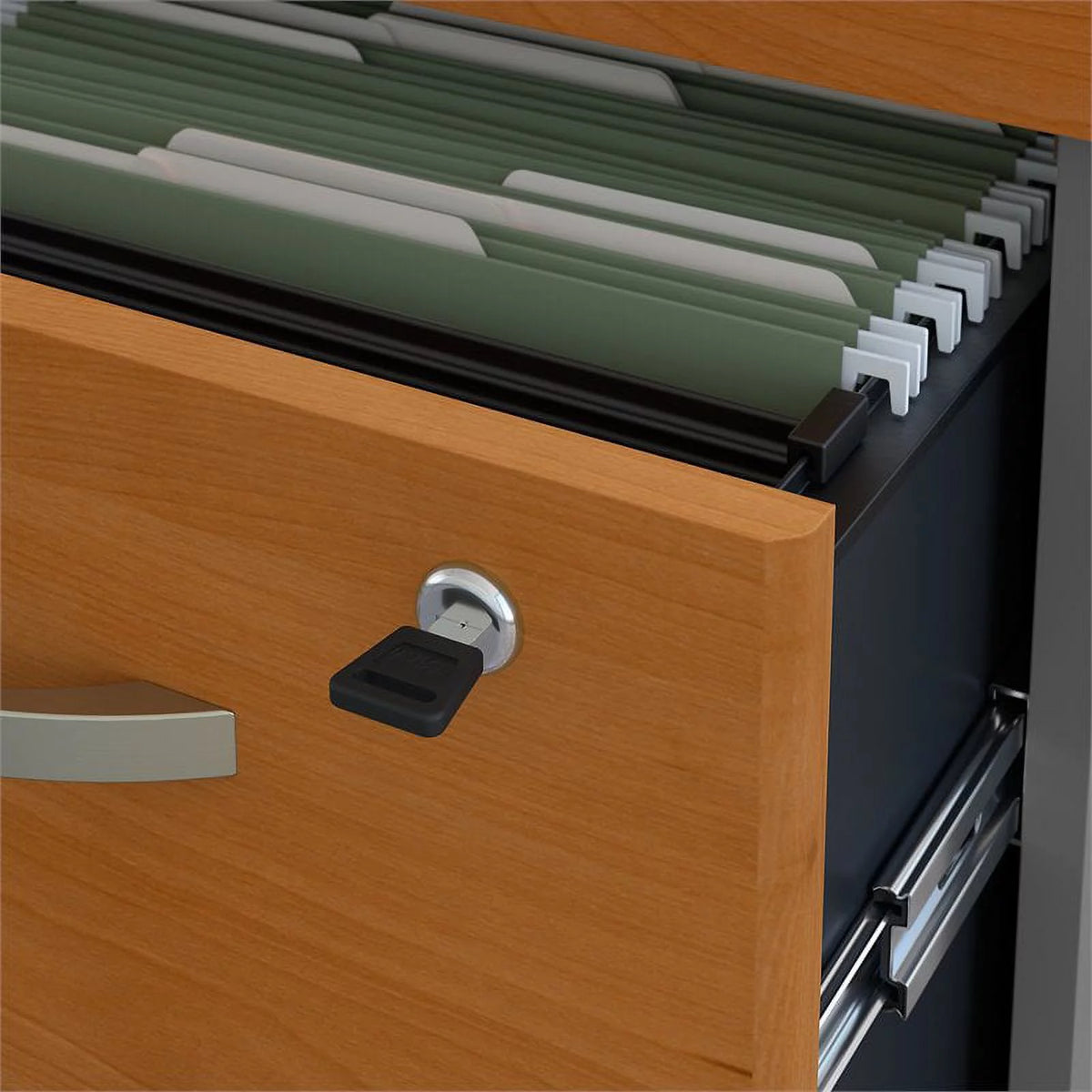 72"W Office Desk with Bookcase and File Cabinet Z3582