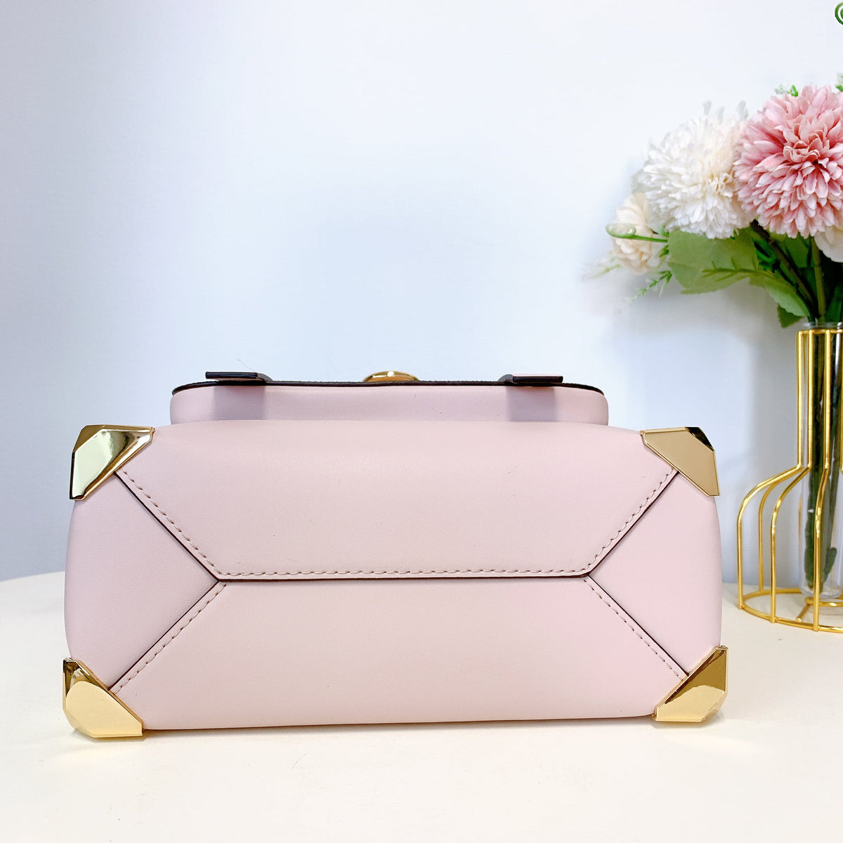 Medium Powder Blush PVC Top Handle Satchel Handbag L466961