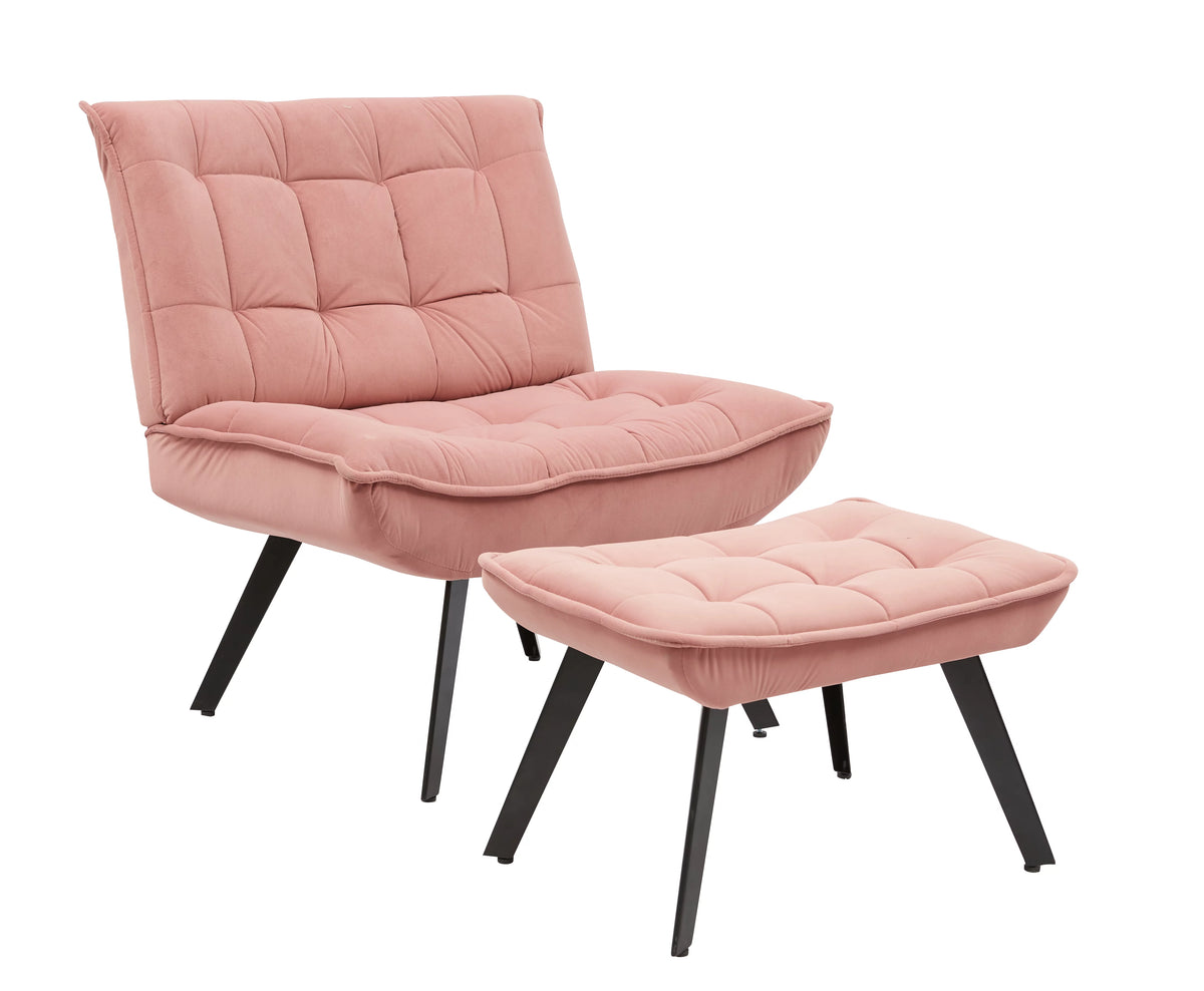 Pink Velvet Accent Chair S162422