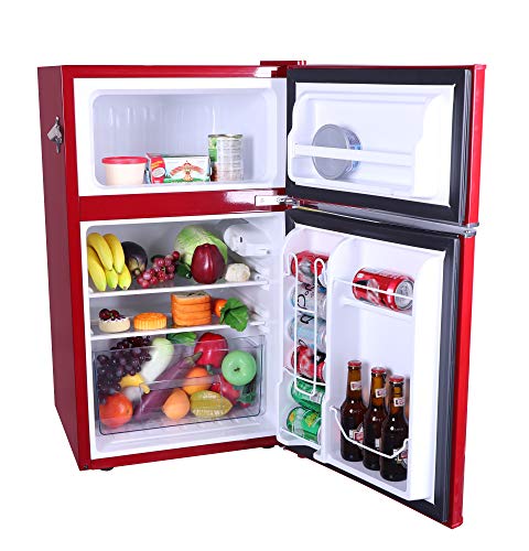 2 Door Retro Bar Fridge with Side Bottle Opener M896