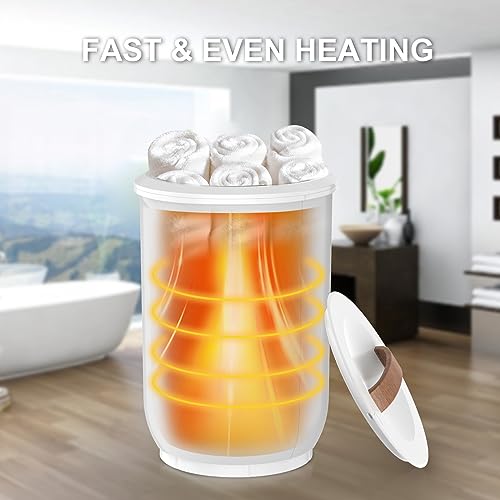 Large Heated Towel Warmer Bucket with Wood Handle E391