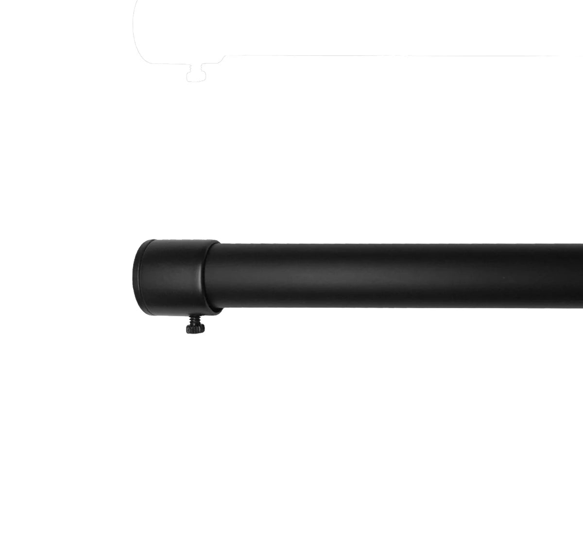 72"-144" 1" dia. Matte Black Curtain Rod Set S4253