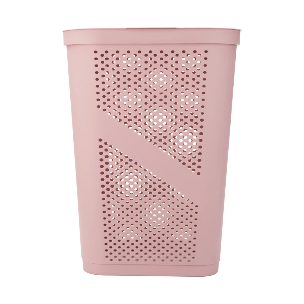 60L Slim Laundry Hamper with Lid, Set of 2, Pink B49654