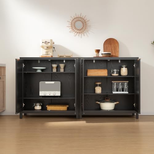 Rattan Sideboard Buffet Credenza Cabinet with Storage H801087