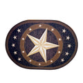 Multicolor Oval Area Rug with Jute Backing I9439