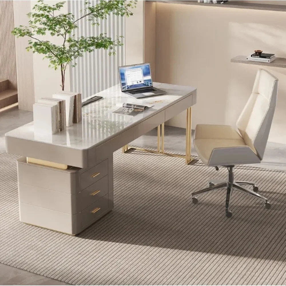 White Writing Desk with Drawer U441040