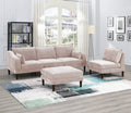 5pc Modular Sofa Set with Armless Chair Corner Wedge Ottoman X9091