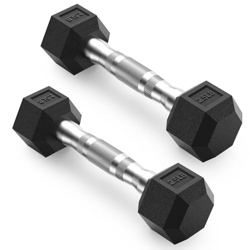 2.5-125lb Rubber Encased Dumbbell Set K3621