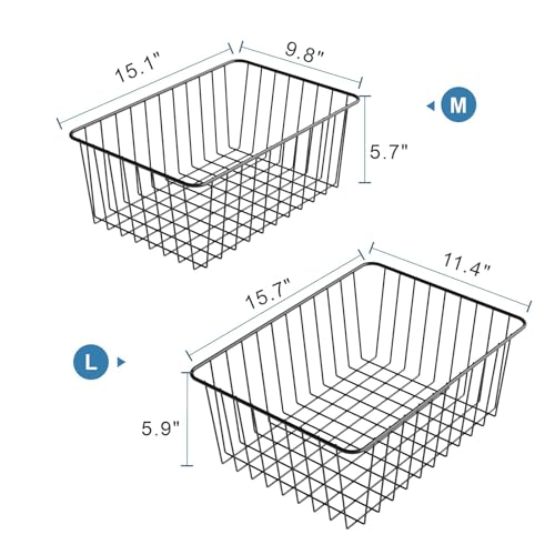 4 Pack White Freezer Organizer Bins D4592