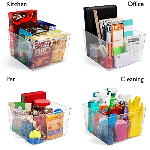Clear Plastic Storage Bins 2 Pack Q61294