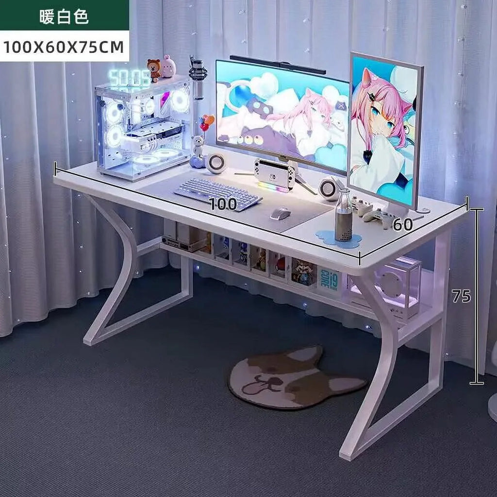White Computer Desk and Chair Set L895841
