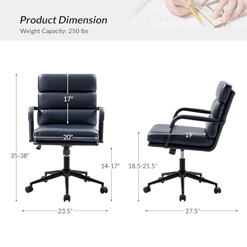 Faux Leather Office Chair with Wheels J787
