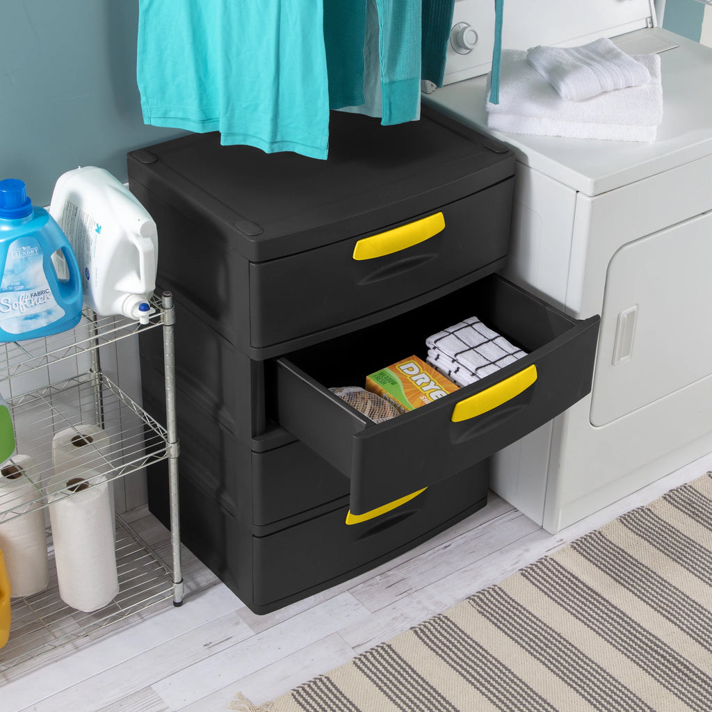 4 Drawer Unit Black O427438