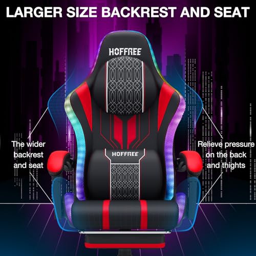 Pink Gaming Chair with Speakers and Footrest F34729