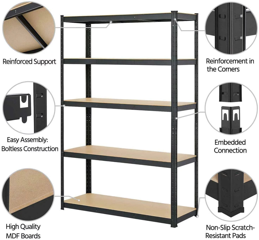 5-Tier Heavy Duty Metal Shelving Storage Unit V5312