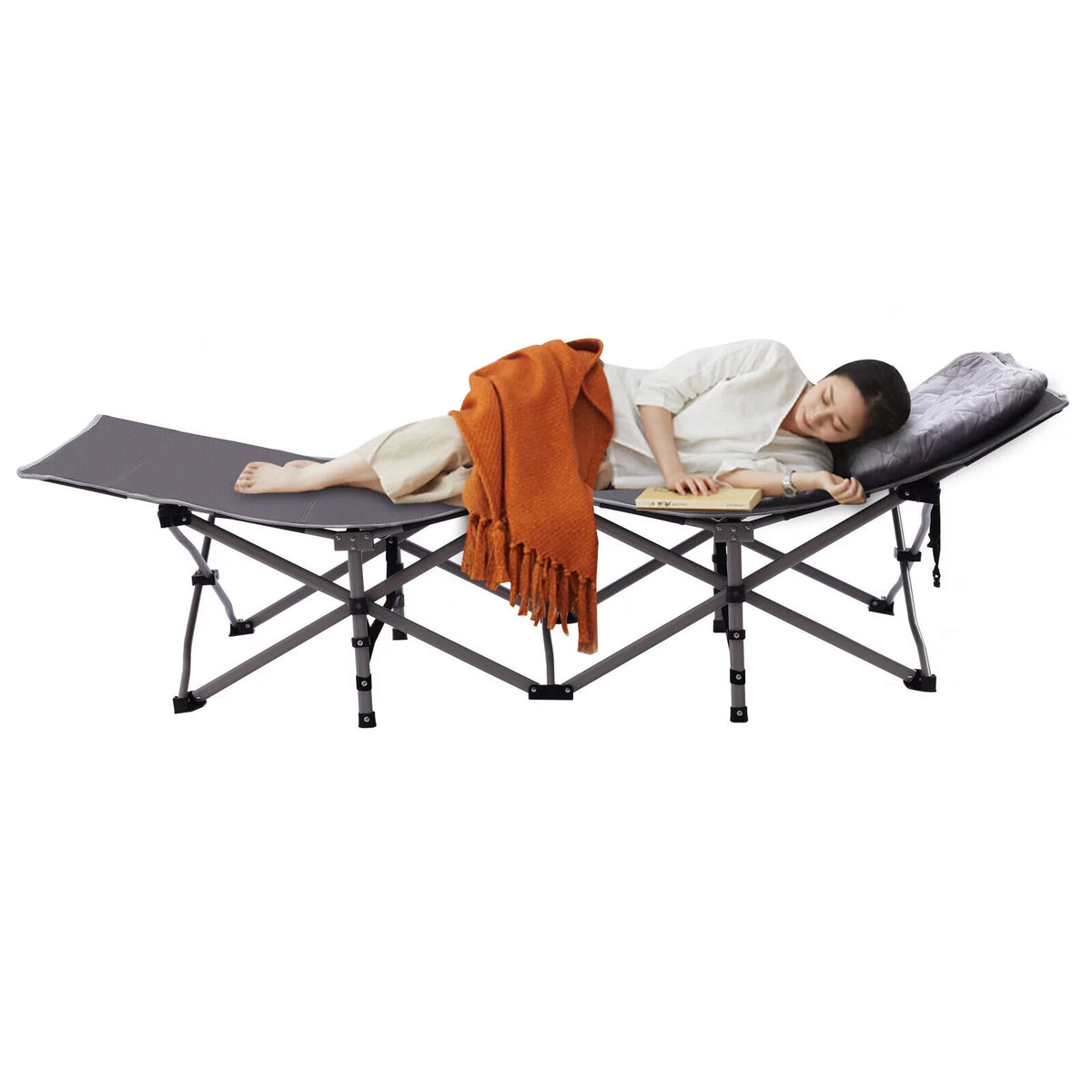 Portable Single Folding Bed with Mattress H20156