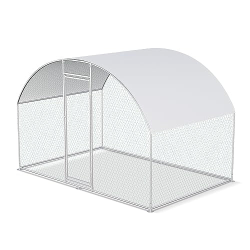 Large Metal Chicken Coop with Waterproof Cover X7309