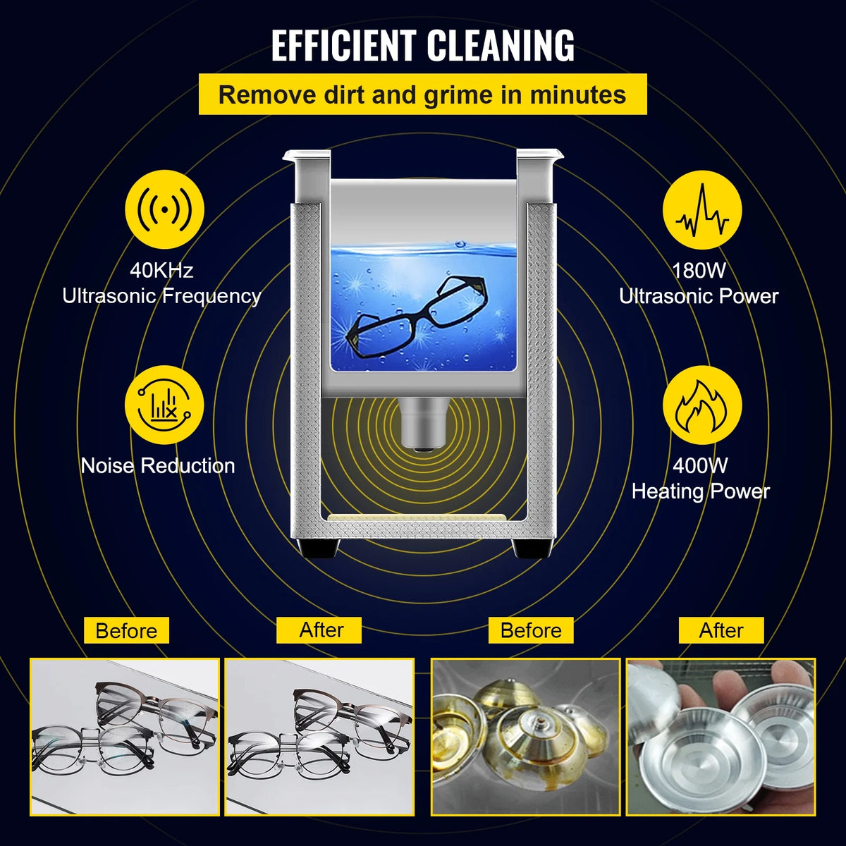 6L Ultrasonic Cleaner with Heater Timer U259200
