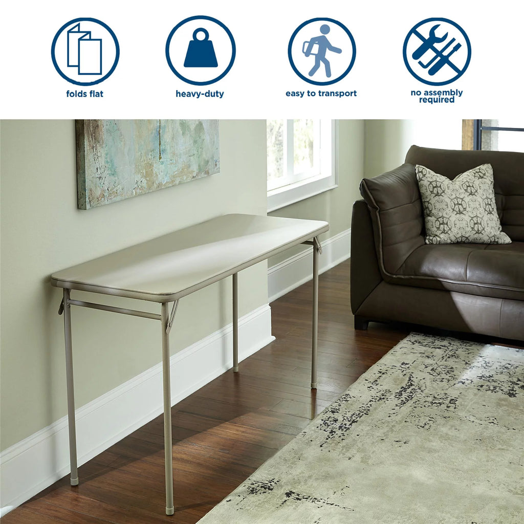 Vinyl Upholstered Steel Frame Folding Table G922
