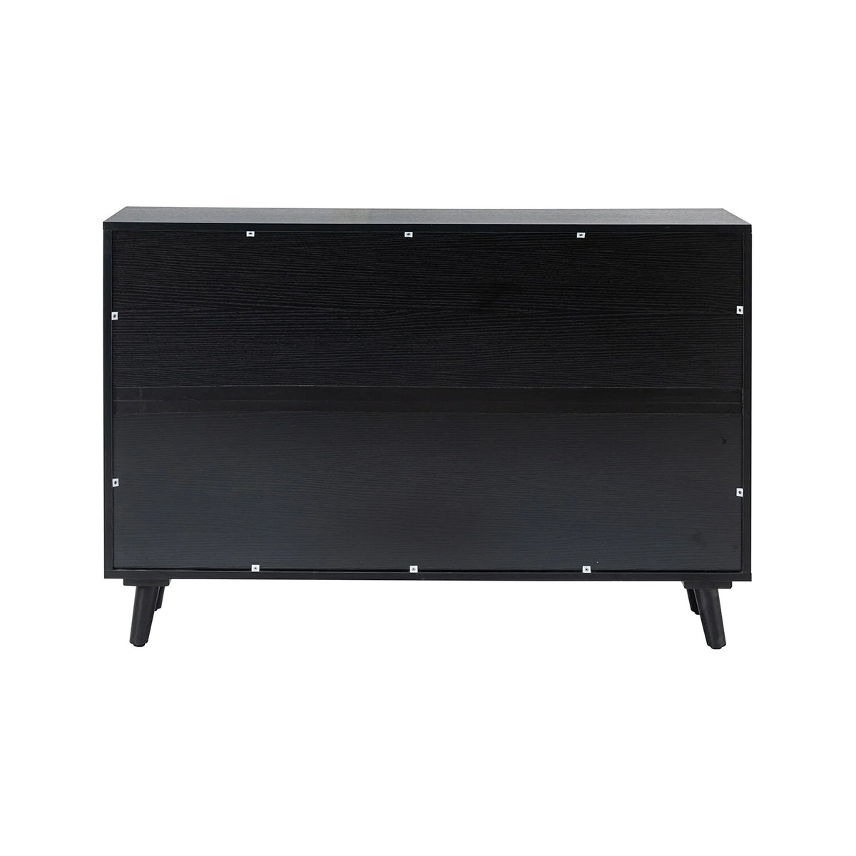 Black Manufactured Wood Sideboard with Beech Wood Doors G8421