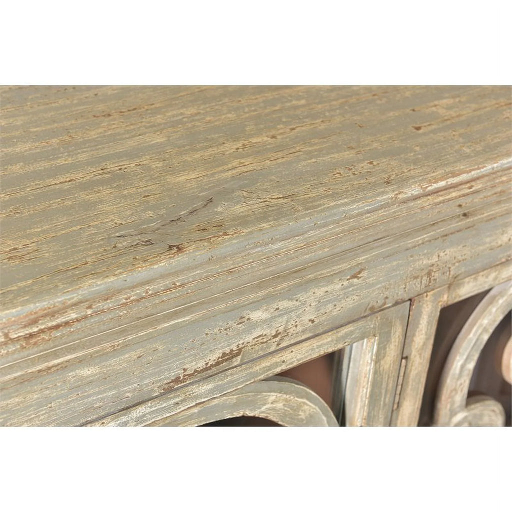 White 3-door Solid Wood Sideboard T603675