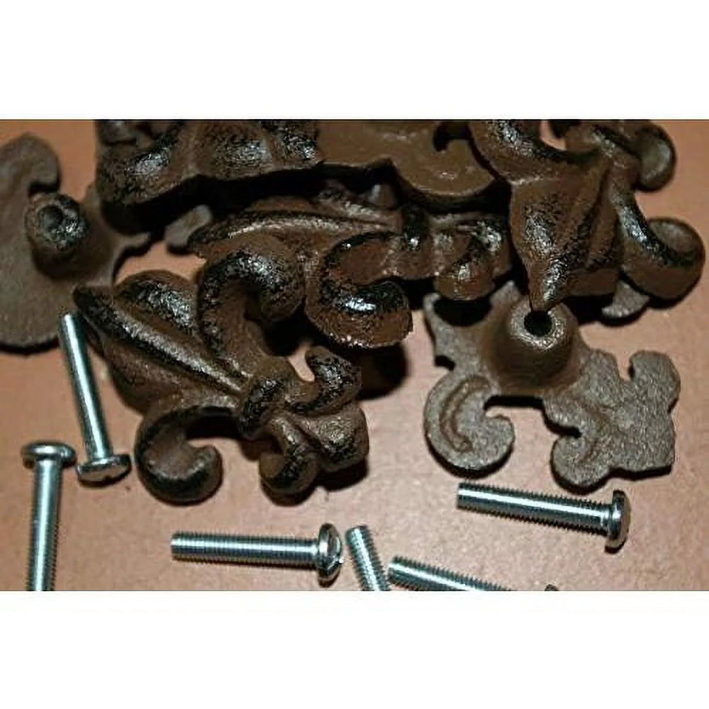 Cast Iron Fleur De Lis Cabinet Knobs, Pack Of 30, 2" C6841