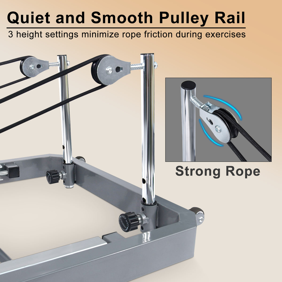 Foldable Pilates Reformer Machine with Spring H819474