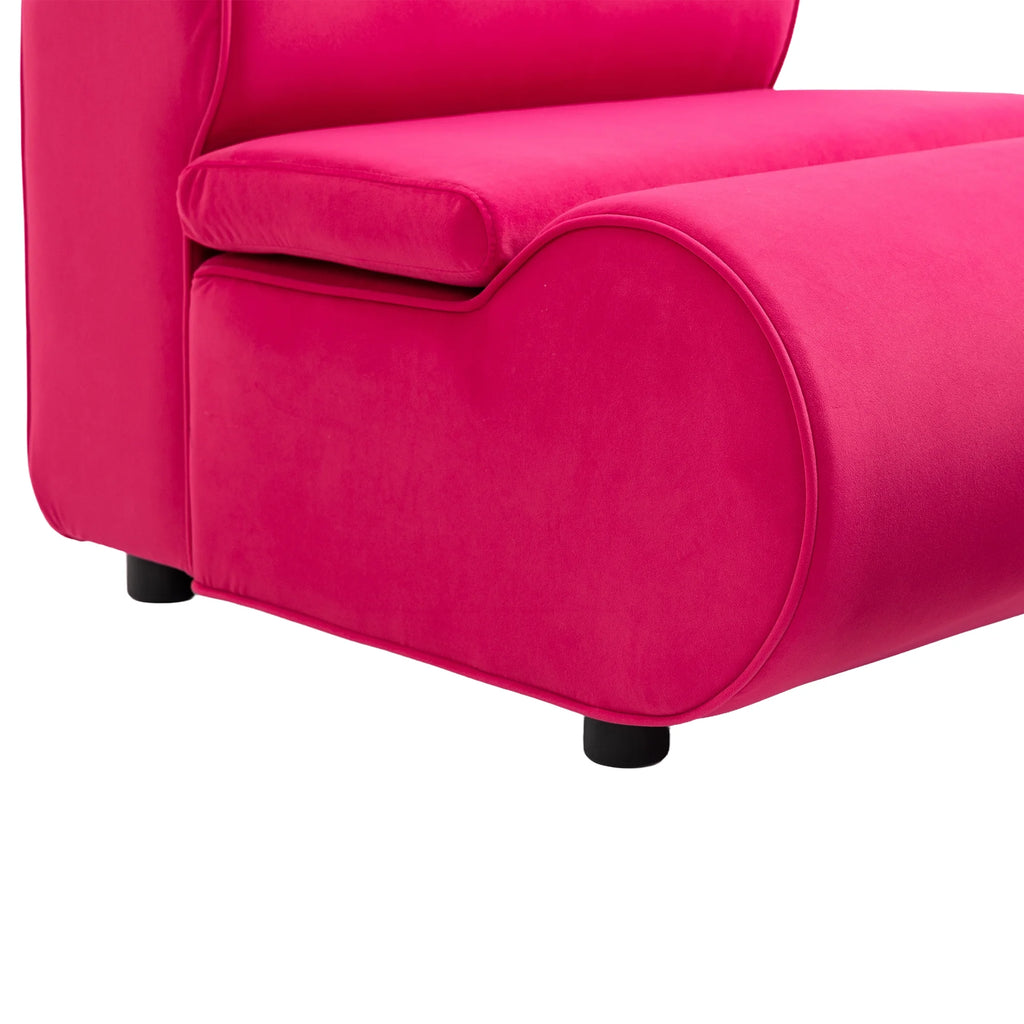 Velvet Accent Chair with Ottoman R263