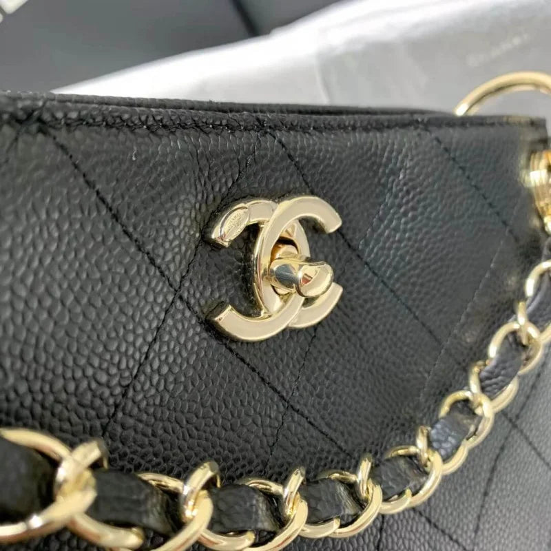 Grained Calfskin Small Hobo Bag P22974