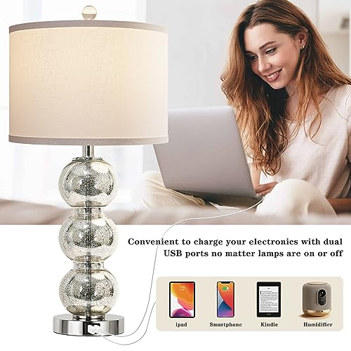 Set of 2 Glass Table Lamps Z658040